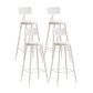 Matte Finish Iron Bar Stool Industrial Low Back Milk Tea Shop Stool White 4 Piece Set Bar Stool(30"H) Clearhalo 'Bar Furniture' 'Bar Stools' 'bar_stools' 'furn' 'furn_bar_stools' 'Furniture' 'furniture_bar_stools' 'Kitchen & Dining Furniture' 4888991