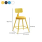 Matte Finish Iron Bar Stool Industrial Low Back Milk Tea Shop Stool Clearhalo 'Bar Furniture' 'Bar Stools' 'bar_stools' 'furn' 'furn_bar_stools' 'Furniture' 'furniture_bar_stools' 'Kitchen & Dining Furniture' 4888998