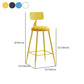 Matte Finish Iron Bar Stool Industrial Low Back Milk Tea Shop Stool Clearhalo 'Bar Furniture' 'Bar Stools' 'bar_stools' 'furn' 'furn_bar_stools' 'Furniture' 'furniture_bar_stools' 'Kitchen & Dining Furniture' 4888999