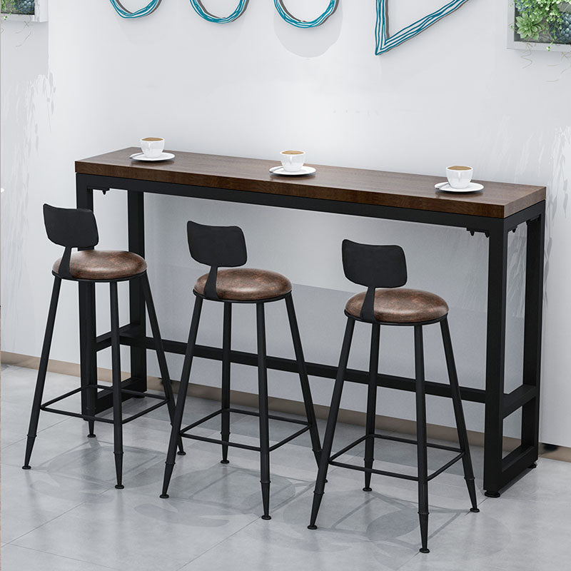 Industrial Low Back Coffee Shop Stool Matte Finish Iron Bar Stool Clearhalo 'Bar Furniture' 'Bar Stools' 'bar_stools' 'furn' 'furn_bar_stools' 'Furniture' 'furniture_bar_stools' 'Kitchen & Dining Furniture' 4889008
