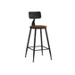 Industrial Low Back Coffee Shop Stool Matte Finish Iron Bar Stool Clearhalo 'Bar Furniture' 'Bar Stools' 'bar_stools' 'furn' 'furn_bar_stools' 'Furniture' 'furniture_bar_stools' 'Kitchen & Dining Furniture' 4889010