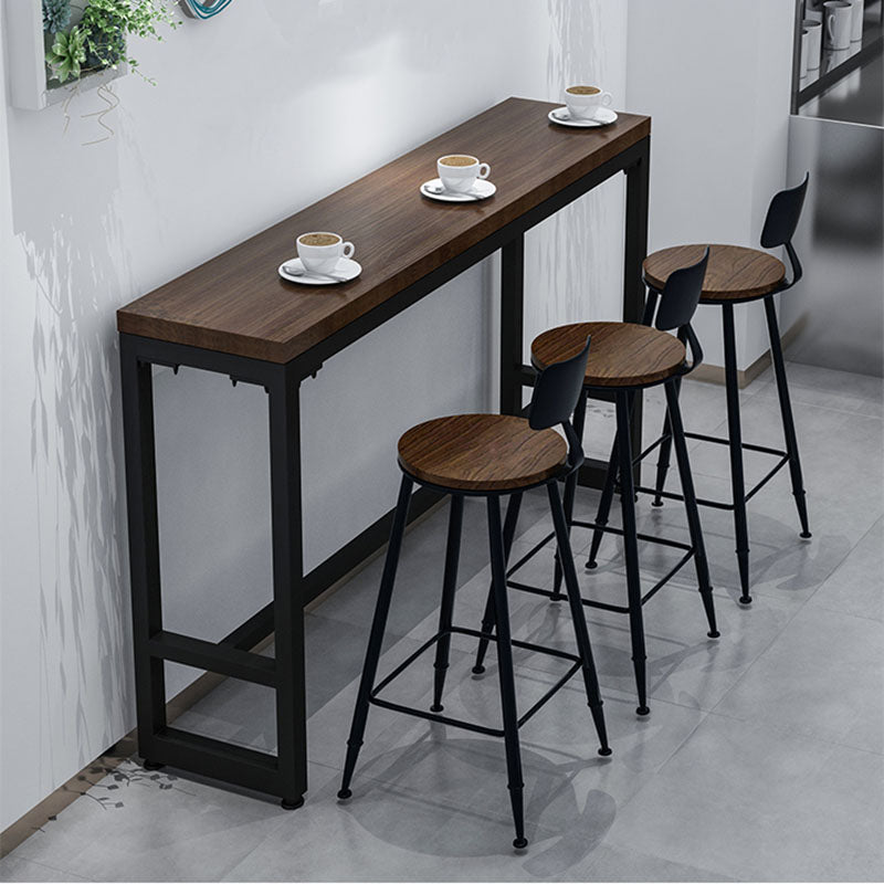 Industrial Low Back Coffee Shop Stool Matte Finish Iron Bar Stool Clearhalo 'Bar Furniture' 'Bar Stools' 'bar_stools' 'furn' 'furn_bar_stools' 'Furniture' 'furniture_bar_stools' 'Kitchen & Dining Furniture' 4889022