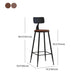 Industrial Low Back Coffee Shop Stool Matte Finish Iron Bar Stool Clearhalo 'Bar Furniture' 'Bar Stools' 'bar_stools' 'furn' 'furn_bar_stools' 'Furniture' 'furniture_bar_stools' 'Kitchen & Dining Furniture' 4889033