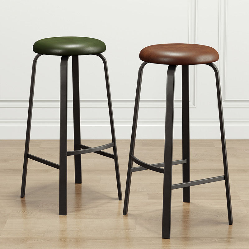 Modern Stackable Footrest Barstool Matte Finish Upholstered Home Stool Clearhalo 'Bar Furniture' 'Bar Stools' 'bar_stools' 'furn' 'furn_bar_stools' 'Furniture' 'furniture_bar_stools' 'Kitchen & Dining Furniture' 4889059