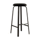 Modern Stackable Footrest Barstool Matte Finish Upholstered Home Stool Black 1 Piece Clearhalo 'Bar Furniture' 'Bar Stools' 'bar_stools' 'furn' 'furn_bar_stools' 'Furniture' 'furniture_bar_stools' 'Kitchen & Dining Furniture' 4889060