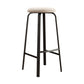 Modern Stackable Footrest Barstool Matte Finish Upholstered Home Stool Beige 1 Piece Clearhalo 'Bar Furniture' 'Bar Stools' 'bar_stools' 'furn' 'furn_bar_stools' 'Furniture' 'furniture_bar_stools' 'Kitchen & Dining Furniture' 4889063