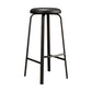 Modern Stackable Footrest Barstool Matte Finish Upholstered Home Stool Gloss Black 1 Piece Clearhalo 'Bar Furniture' 'Bar Stools' 'bar_stools' 'furn' 'furn_bar_stools' 'Furniture' 'furniture_bar_stools' 'Kitchen & Dining Furniture' 4889065