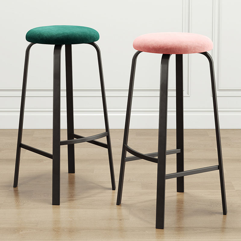 Modern Stackable Footrest Barstool Matte Finish Upholstered Home Stool Clearhalo 'Bar Furniture' 'Bar Stools' 'bar_stools' 'furn' 'furn_bar_stools' 'Furniture' 'furniture_bar_stools' 'Kitchen & Dining Furniture' 4889066
