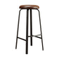Modern Stackable Footrest Barstool Matte Finish Upholstered Home Stool Brown 1 Piece Clearhalo 'Bar Furniture' 'Bar Stools' 'bar_stools' 'furn' 'furn_bar_stools' 'Furniture' 'furniture_bar_stools' 'Kitchen & Dining Furniture' 4889067