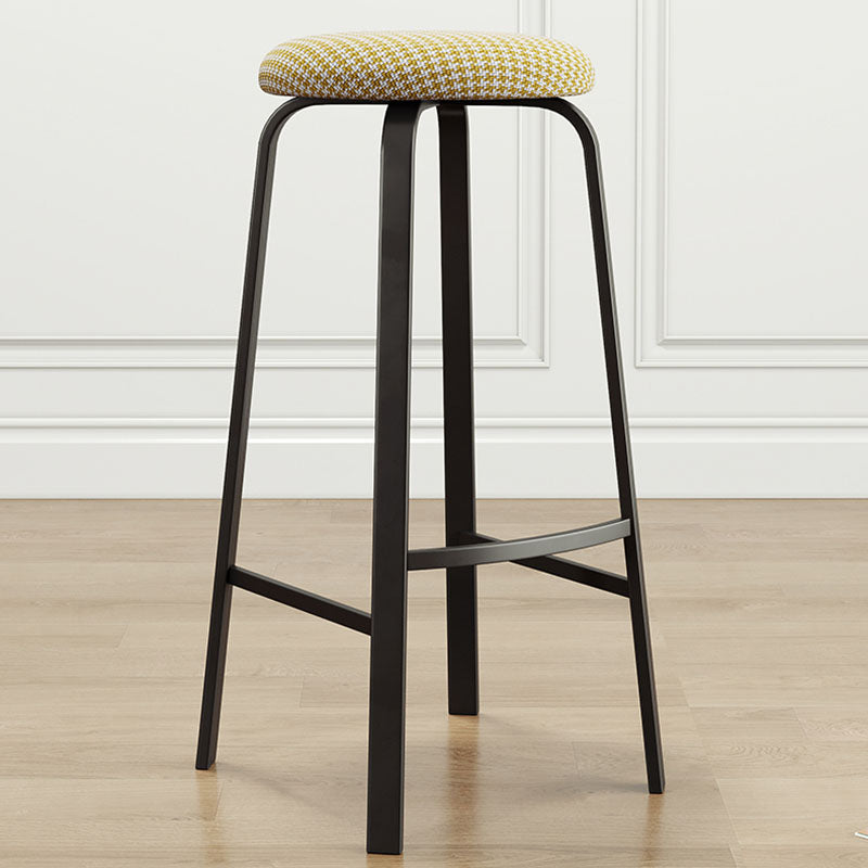 Modern Stackable Footrest Barstool Matte Finish Upholstered Home Stool Clearhalo 'Bar Furniture' 'Bar Stools' 'bar_stools' 'furn' 'furn_bar_stools' 'Furniture' 'furniture_bar_stools' 'Kitchen & Dining Furniture' 4889070