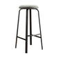 Modern Stackable Footrest Barstool Matte Finish Upholstered Home Stool Silver Gray 1 Piece Clearhalo 'Bar Furniture' 'Bar Stools' 'bar_stools' 'furn' 'furn_bar_stools' 'Furniture' 'furniture_bar_stools' 'Kitchen & Dining Furniture' 4889071