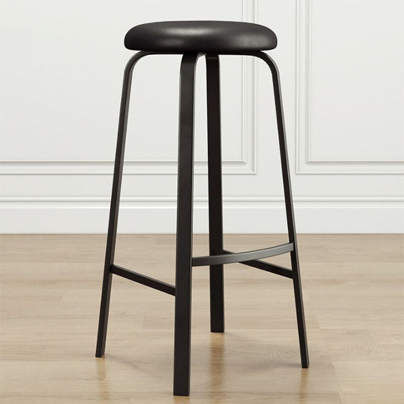 Modern Stackable Footrest Barstool Matte Finish Upholstered Home Stool Clearhalo 'Bar Furniture' 'Bar Stools' 'bar_stools' 'furn' 'furn_bar_stools' 'Furniture' 'furniture_bar_stools' 'Kitchen & Dining Furniture' 4889075