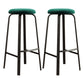 Modern Stackable Footrest Barstool Matte Finish Upholstered Home Stool Green 2 Piece Set Clearhalo 'Bar Furniture' 'Bar Stools' 'bar_stools' 'furn' 'furn_bar_stools' 'Furniture' 'furniture_bar_stools' 'Kitchen & Dining Furniture' 4889076