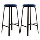 Modern Stackable Footrest Barstool Matte Finish Upholstered Home Stool Royal Blue 2 Piece Set Clearhalo 'Bar Furniture' 'Bar Stools' 'bar_stools' 'furn' 'furn_bar_stools' 'Furniture' 'furniture_bar_stools' 'Kitchen & Dining Furniture' 4889080