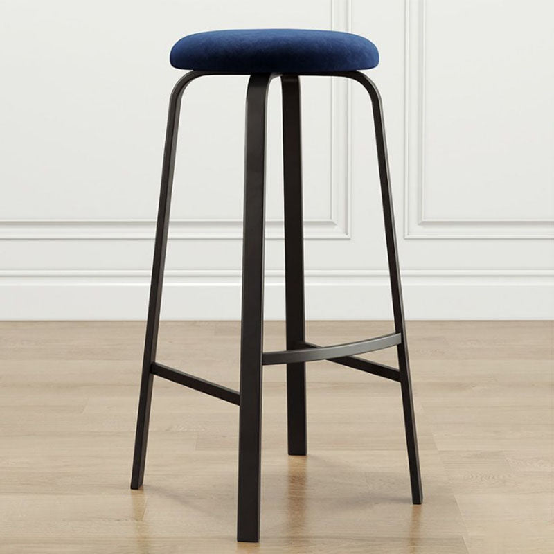 Modern Stackable Footrest Barstool Matte Finish Upholstered Home Stool Clearhalo 'Bar Furniture' 'Bar Stools' 'bar_stools' 'furn' 'furn_bar_stools' 'Furniture' 'furniture_bar_stools' 'Kitchen & Dining Furniture' 4889081
