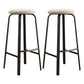Modern Stackable Footrest Barstool Matte Finish Upholstered Home Stool Beige 2 Piece Set Clearhalo 'Bar Furniture' 'Bar Stools' 'bar_stools' 'furn' 'furn_bar_stools' 'Furniture' 'furniture_bar_stools' 'Kitchen & Dining Furniture' 4889084