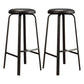 Modern Stackable Footrest Barstool Matte Finish Upholstered Home Stool Gloss Black 2 Piece Set Clearhalo 'Bar Furniture' 'Bar Stools' 'bar_stools' 'furn' 'furn_bar_stools' 'Furniture' 'furniture_bar_stools' 'Kitchen & Dining Furniture' 4889085