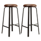 Modern Stackable Footrest Barstool Matte Finish Upholstered Home Stool Brown 2 Piece Set Clearhalo 'Bar Furniture' 'Bar Stools' 'bar_stools' 'furn' 'furn_bar_stools' 'Furniture' 'furniture_bar_stools' 'Kitchen & Dining Furniture' 4889086
