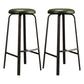 Modern Stackable Footrest Barstool Matte Finish Upholstered Home Stool Dark Green 2 Piece Set Clearhalo 'Bar Furniture' 'Bar Stools' 'bar_stools' 'furn' 'furn_bar_stools' 'Furniture' 'furniture_bar_stools' 'Kitchen & Dining Furniture' 4889087