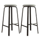 Modern Stackable Footrest Barstool Matte Finish Upholstered Home Stool Silver Gray 2 Piece Set Clearhalo 'Bar Furniture' 'Bar Stools' 'bar_stools' 'furn' 'furn_bar_stools' 'Furniture' 'furniture_bar_stools' 'Kitchen & Dining Furniture' 4889088