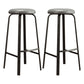 Modern Stackable Footrest Barstool Matte Finish Upholstered Home Stool Grey 2 Piece Set Clearhalo 'Bar Furniture' 'Bar Stools' 'bar_stools' 'furn' 'furn_bar_stools' 'Furniture' 'furniture_bar_stools' 'Kitchen & Dining Furniture' 4889089