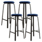 Modern Stackable Footrest Barstool Matte Finish Upholstered Home Stool Royal Blue 4 Piece Set Clearhalo 'Bar Furniture' 'Bar Stools' 'bar_stools' 'furn' 'furn_bar_stools' 'Furniture' 'furniture_bar_stools' 'Kitchen & Dining Furniture' 4889093