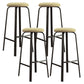 Modern Stackable Footrest Barstool Matte Finish Upholstered Home Stool Yellow White 4 Piece Set Clearhalo 'Bar Furniture' 'Bar Stools' 'bar_stools' 'furn' 'furn_bar_stools' 'Furniture' 'furniture_bar_stools' 'Kitchen & Dining Furniture' 4889094
