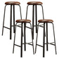 Modern Stackable Footrest Barstool Matte Finish Upholstered Home Stool Brown 4 Piece Set Clearhalo 'Bar Furniture' 'Bar Stools' 'bar_stools' 'furn' 'furn_bar_stools' 'Furniture' 'furniture_bar_stools' 'Kitchen & Dining Furniture' 4889098