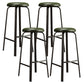 Modern Stackable Footrest Barstool Matte Finish Upholstered Home Stool Dark Green 4 Piece Set Clearhalo 'Bar Furniture' 'Bar Stools' 'bar_stools' 'furn' 'furn_bar_stools' 'Furniture' 'furniture_bar_stools' 'Kitchen & Dining Furniture' 4889099