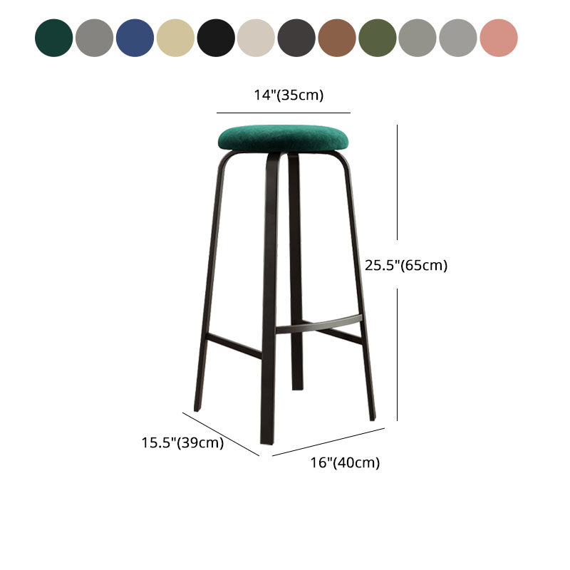 Modern Stackable Footrest Barstool Matte Finish Upholstered Home Stool Clearhalo 'Bar Furniture' 'Bar Stools' 'bar_stools' 'furn' 'furn_bar_stools' 'Furniture' 'furniture_bar_stools' 'Kitchen & Dining Furniture' 4889103