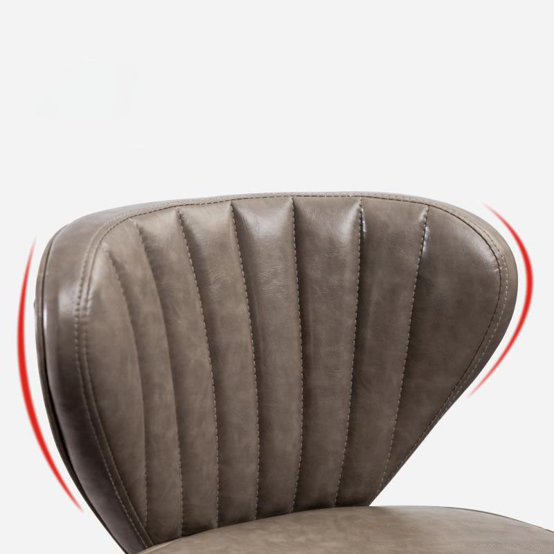 Contemporary Matte Finish Leather Barstool Footrest Reception Stool Clearhalo 'Bar Furniture' 'Bar Stools' 'bar_stools' 'furn' 'furn_bar_stools' 'Furniture' 'furniture_bar_stools' 'Kitchen & Dining Furniture' 4889206