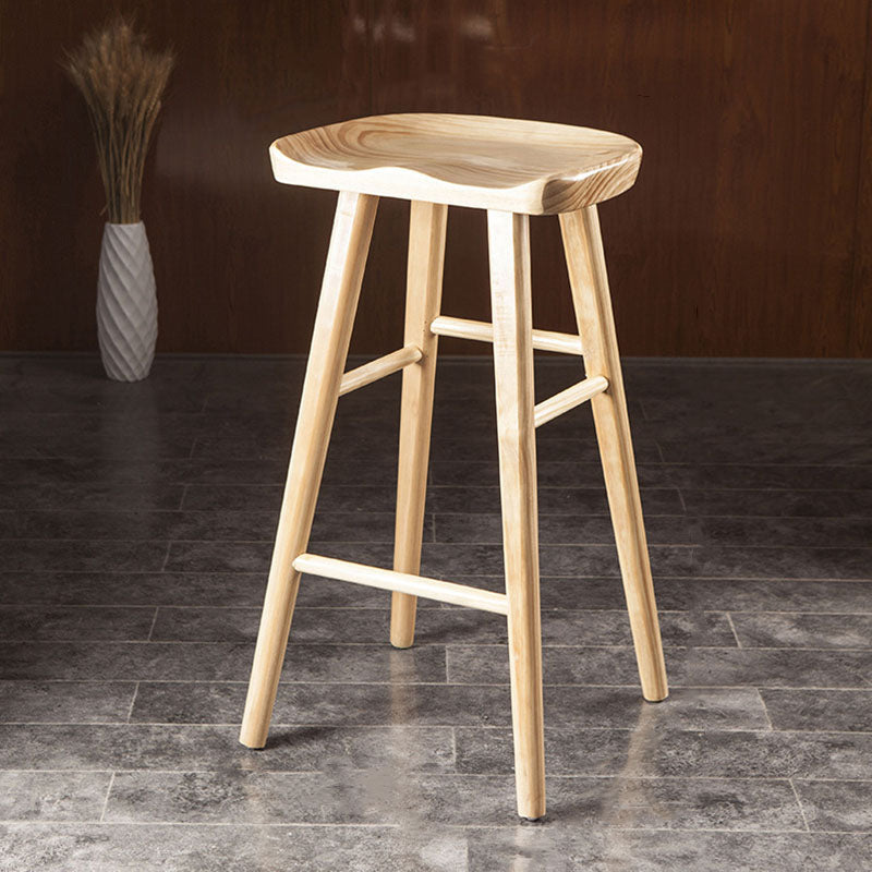 Modern Armless Backless Counter Stool Wood Milk Tea Shop Bar Stool with Seat Clearhalo 'Bar Furniture' 'Bar Stools' 'bar_stools' 'furn' 'furn_bar_stools' 'Furniture' 'furniture_bar_stools' 'Kitchen & Dining Furniture' 4889215