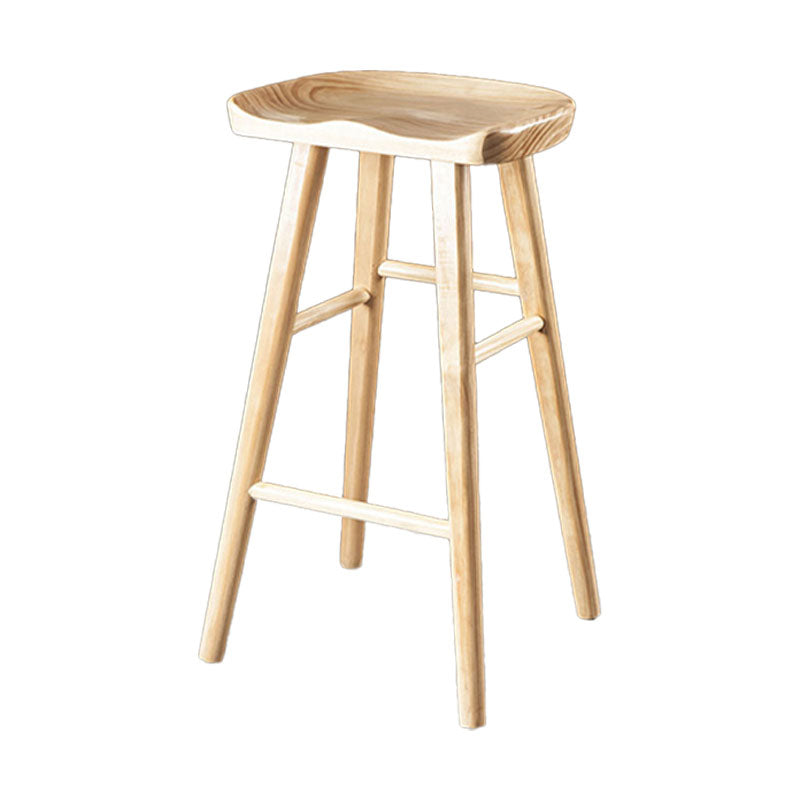 Modern Armless Backless Counter Stool Wood Milk Tea Shop Bar Stool with Seat 1 Piece Bucket Clearhalo 'Bar Furniture' 'Bar Stools' 'bar_stools' 'furn' 'furn_bar_stools' 'Furniture' 'furniture_bar_stools' 'Kitchen & Dining Furniture' 4889216