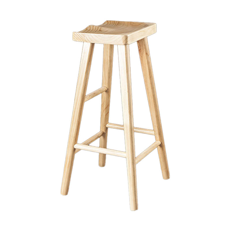 Modern Armless Backless Counter Stool Wood Milk Tea Shop Bar Stool with Seat 1 Piece Saddle Clearhalo 'Bar Furniture' 'Bar Stools' 'bar_stools' 'furn' 'furn_bar_stools' 'Furniture' 'furniture_bar_stools' 'Kitchen & Dining Furniture' 4889217
