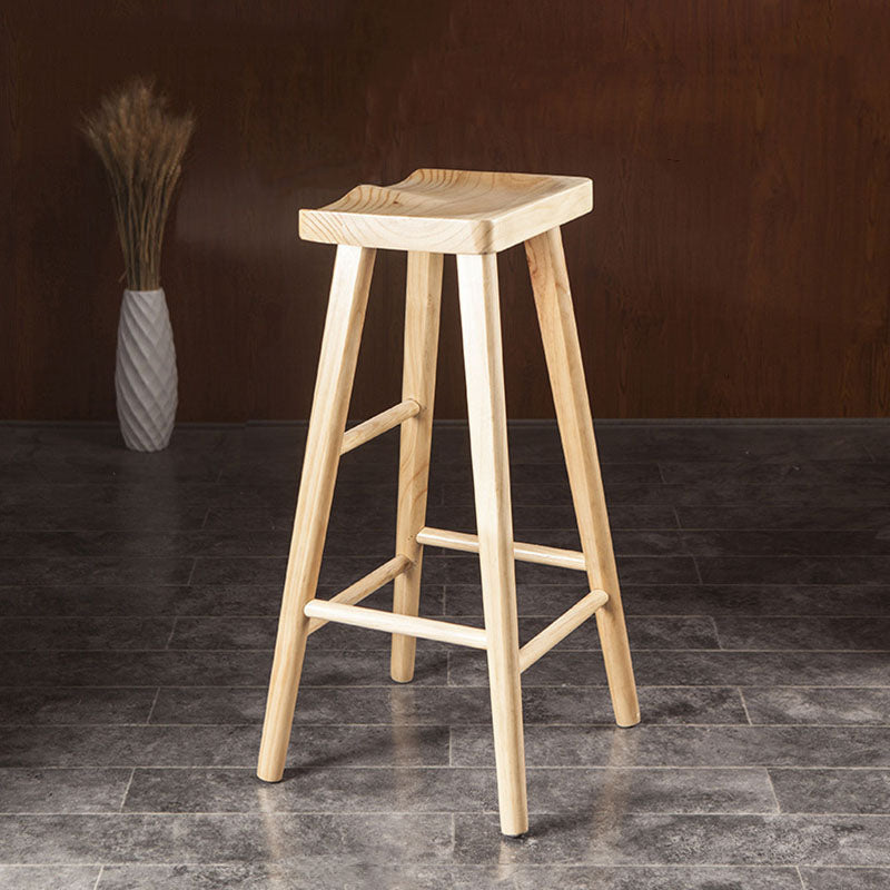 Modern Armless Backless Counter Stool Wood Milk Tea Shop Bar Stool with Seat Clearhalo 'Bar Furniture' 'Bar Stools' 'bar_stools' 'furn' 'furn_bar_stools' 'Furniture' 'furniture_bar_stools' 'Kitchen & Dining Furniture' 4889218