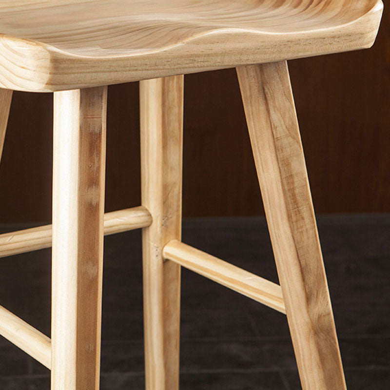 Modern Armless Backless Counter Stool Wood Milk Tea Shop Bar Stool with Seat Clearhalo 'Bar Furniture' 'Bar Stools' 'bar_stools' 'furn' 'furn_bar_stools' 'Furniture' 'furniture_bar_stools' 'Kitchen & Dining Furniture' 4889222