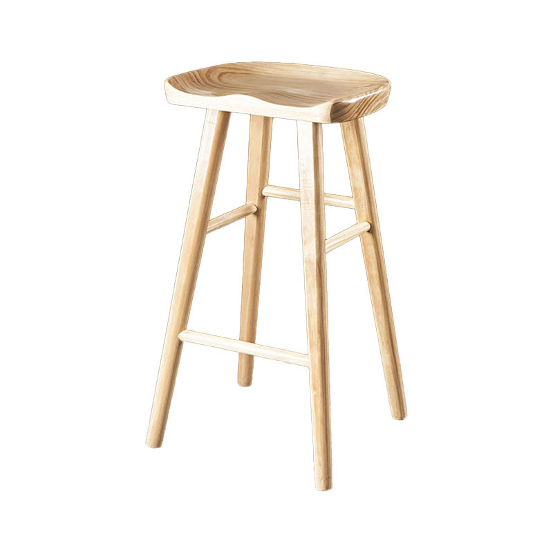 Modern Armless Backless Counter Stool Wood Milk Tea Shop Bar Stool with Seat Clearhalo 'Bar Furniture' 'Bar Stools' 'bar_stools' 'furn' 'furn_bar_stools' 'Furniture' 'furniture_bar_stools' 'Kitchen & Dining Furniture' 4889224