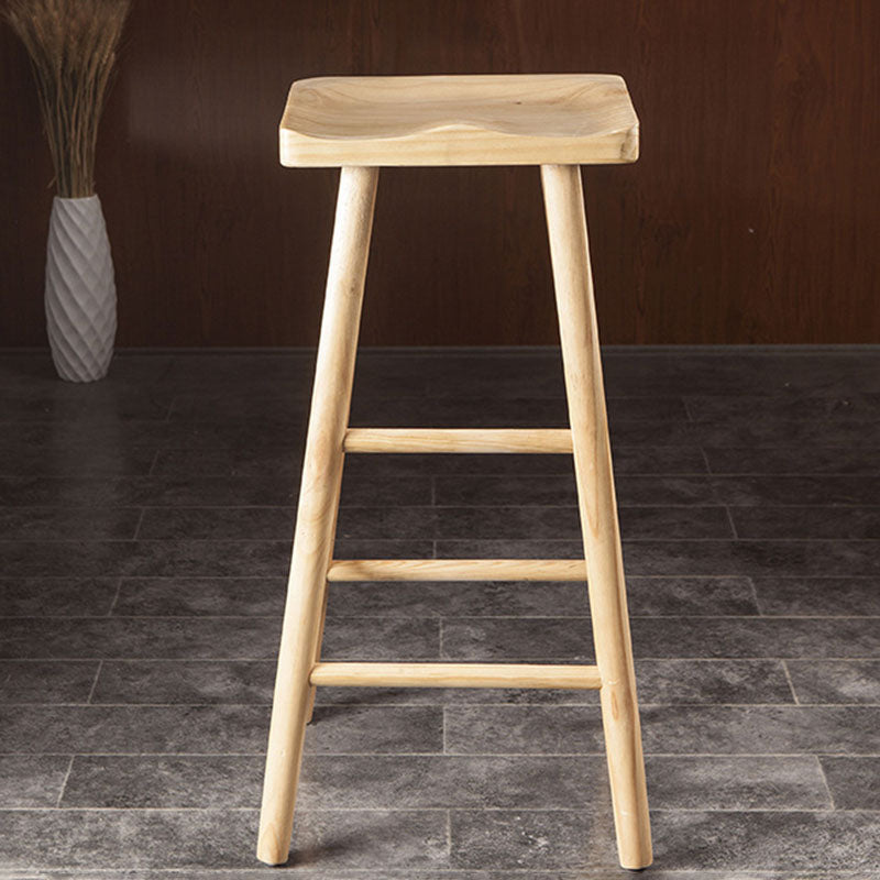 Modern Armless Backless Counter Stool Wood Milk Tea Shop Bar Stool with Seat Clearhalo 'Bar Furniture' 'Bar Stools' 'bar_stools' 'furn' 'furn_bar_stools' 'Furniture' 'furniture_bar_stools' 'Kitchen & Dining Furniture' 4889230