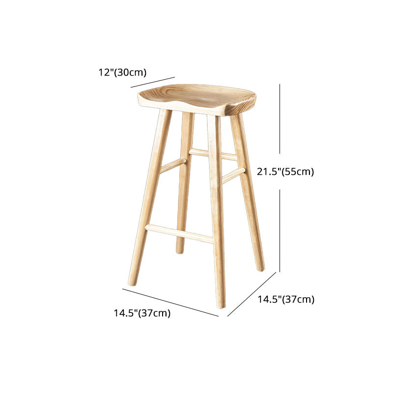 Modern Armless Backless Counter Stool Wood Milk Tea Shop Bar Stool with Seat Clearhalo 'Bar Furniture' 'Bar Stools' 'bar_stools' 'furn' 'furn_bar_stools' 'Furniture' 'furniture_bar_stools' 'Kitchen & Dining Furniture' 4889231