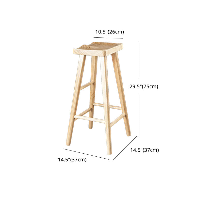 Modern Armless Backless Counter Stool Wood Milk Tea Shop Bar Stool with Seat Clearhalo 'Bar Furniture' 'Bar Stools' 'bar_stools' 'furn' 'furn_bar_stools' 'Furniture' 'furniture_bar_stools' 'Kitchen & Dining Furniture' 4889234