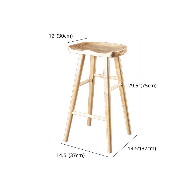 Modern Armless Backless Counter Stool Wood Milk Tea Shop Bar Stool with Seat Clearhalo 'Bar Furniture' 'Bar Stools' 'bar_stools' 'furn' 'furn_bar_stools' 'Furniture' 'furniture_bar_stools' 'Kitchen & Dining Furniture' 4889236