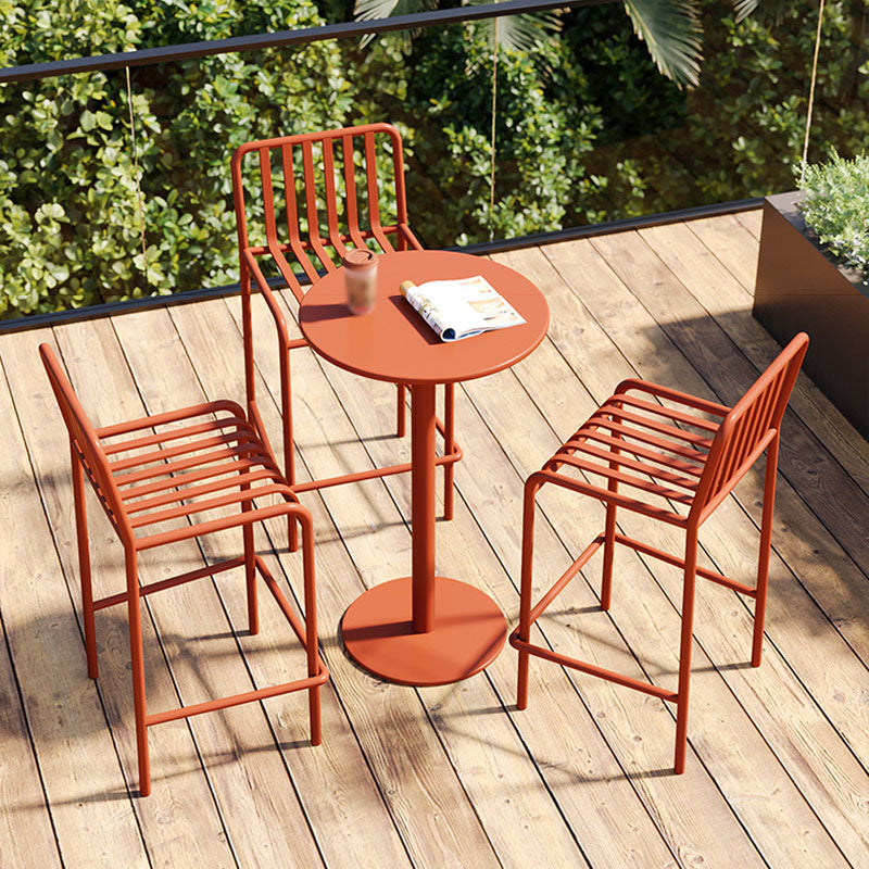 Modern Armless Backrest Counter Stool Iron Cafe Bar Stool with Seat and Pedal Clearhalo 'Bar Furniture' 'Bar Stools' 'bar_stools' 'furn' 'furn_bar_stools' 'Furniture' 'furniture_bar_stools' 'Kitchen & Dining Furniture' 4889237