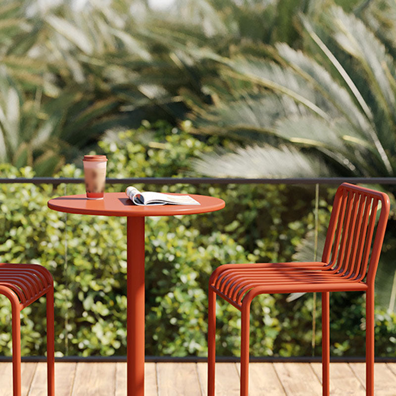 Modern Armless Backrest Counter Stool Iron Cafe Bar Stool with Seat and Pedal Clearhalo 'Bar Furniture' 'Bar Stools' 'bar_stools' 'furn' 'furn_bar_stools' 'Furniture' 'furniture_bar_stools' 'Kitchen & Dining Furniture' 4889241
