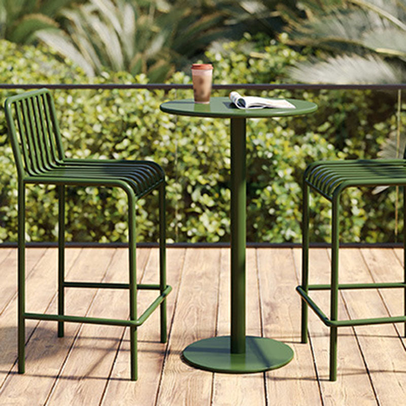 Modern Armless Backrest Counter Stool Iron Cafe Bar Stool with Seat and Pedal Clearhalo 'Bar Furniture' 'Bar Stools' 'bar_stools' 'furn' 'furn_bar_stools' 'Furniture' 'furniture_bar_stools' 'Kitchen & Dining Furniture' 4889244