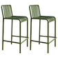 Modern Armless Backrest Counter Stool Iron Cafe Bar Stool with Seat and Pedal Green 2 Piece Set Clearhalo 'Bar Furniture' 'Bar Stools' 'bar_stools' 'furn' 'furn_bar_stools' 'Furniture' 'furniture_bar_stools' 'Kitchen & Dining Furniture' 4889247