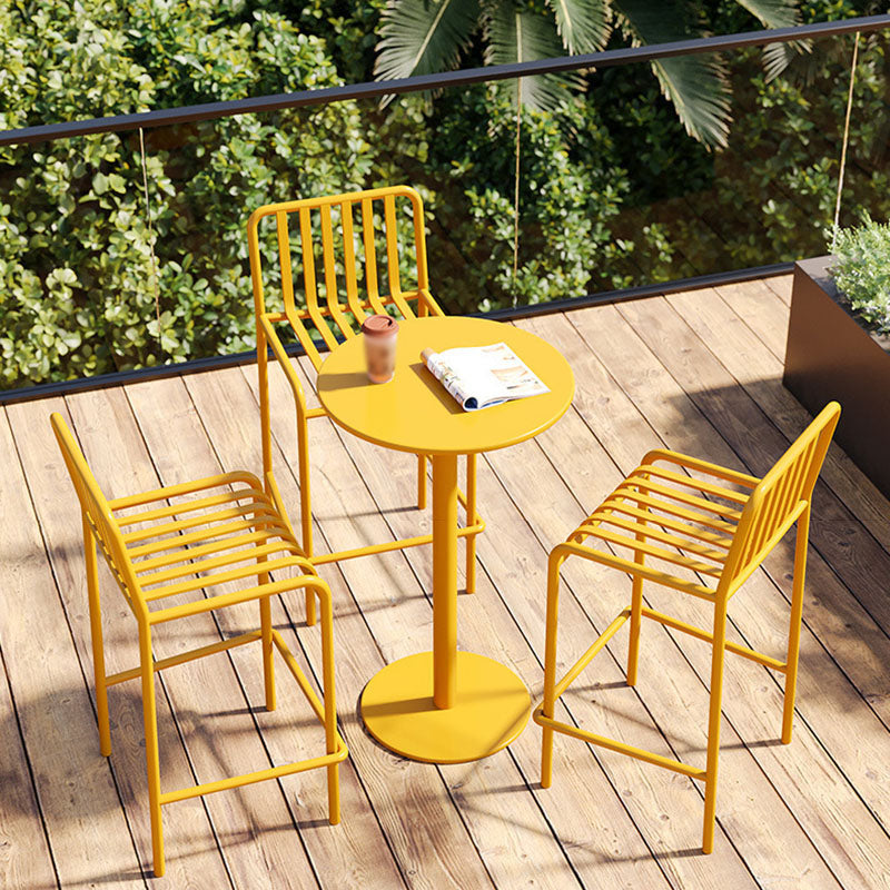 Modern Armless Backrest Counter Stool Iron Cafe Bar Stool with Seat and Pedal Clearhalo 'Bar Furniture' 'Bar Stools' 'bar_stools' 'furn' 'furn_bar_stools' 'Furniture' 'furniture_bar_stools' 'Kitchen & Dining Furniture' 4889251