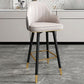 Scandinavian Armed Swivel Barstool Matte Finish Leather Stool Clearhalo 'Bar Furniture' 'Bar Stools' 'bar_stools' 'furn' 'furn_bar_stools' 'Furniture' 'furniture_bar_stools' 'Kitchen & Dining Furniture' 4889279