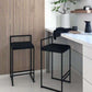 Modern Backrest Counter Stool Iron Milk Tea Shop Bar Stool with Velvet Cushion and Pedal Clearhalo 'Bar Furniture' 'Bar Stools' 'bar_stools' 'furn' 'furn_bar_stools' 'Furniture' 'furniture_bar_stools' 'Kitchen & Dining Furniture' 4889300