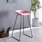 Scandinavian Coffee Shop Footrest Stool Matte Finish Plastic Bar Stool Pink 1 Piece Clearhalo 'Bar Furniture' 'Bar Stools' 'bar_stools' 'Furniture' 'furniture_bar_stools' 'Kitchen & Dining Furniture' 4889312