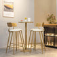 Nordic Style Backrest Counter Stool Iron Cafe Bar Stool with Cushion and Pedal Clearhalo 'Bar Furniture' 'Bar Stools' 'bar_stools' 'furn' 'furn_bar_stools' 'Furniture' 'furniture_bar_stools' 'Kitchen & Dining Furniture' 4889382